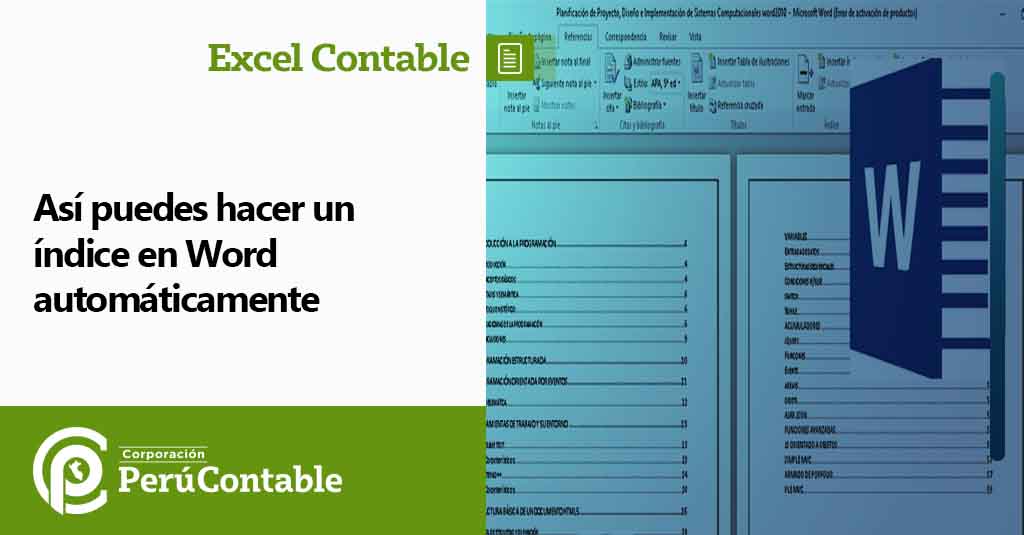 Así puedes hacer un índice en Word automáticamente Excel Contable